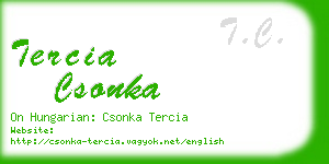 tercia csonka business card